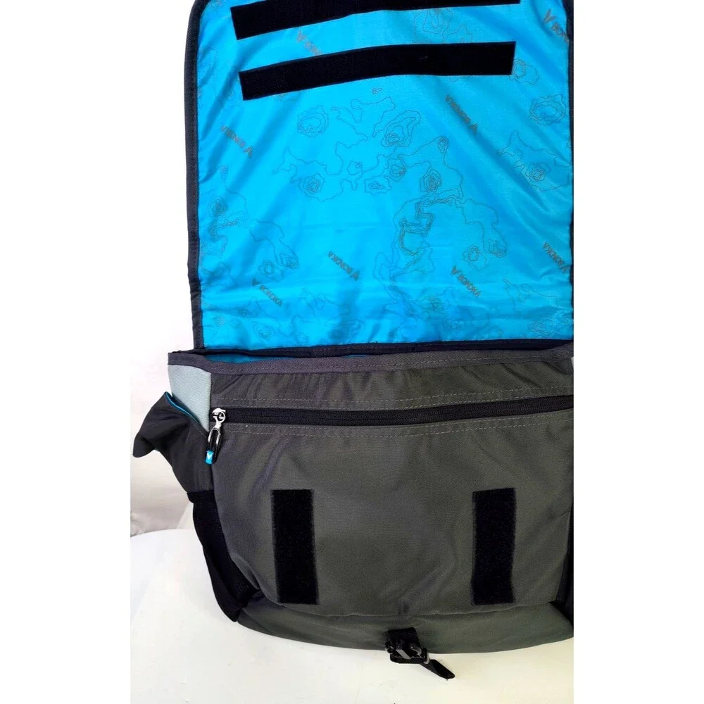 Bondka Cross Body Travel Messenger Bag Laptop & Tablet Padded Black Blue